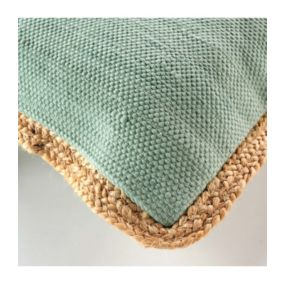 Coussin Déhoussable (45 x 45 cm) Akina Sauge, Coton & Polyester avec - 45x45cm - Vert sauge