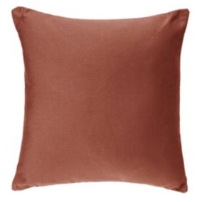 Coussin déhoussable coton - rose terracotta - 38x38 cm - Atmosphera