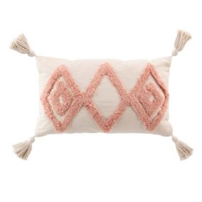 Coussin déhoussable à motifs tuftés (30x50 cm - Marsala)