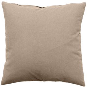 Coussin déhoussable uni en coton (60x60 cm - Naturel)