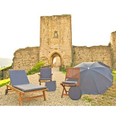 Coussin de bain de soleil Peps anthracite 185 x 55 cm, ép.50mm