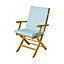 Coussin de chaise / fauteuil Aqua bleu chiné 92 x 45 cm