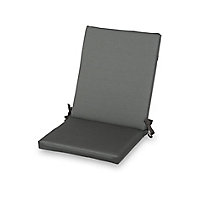 Coussin de chaise / fauteuil Aqua carbone 92 x 45 cm