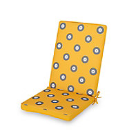 Coussin de chaise/fauteuil Blooma Kinaros jaune à pois