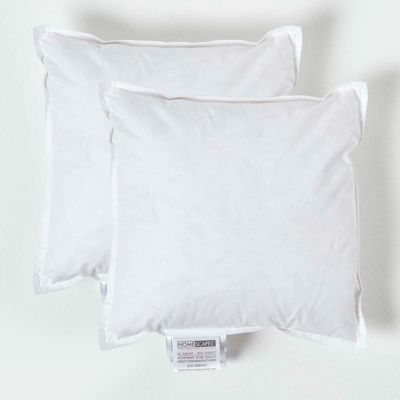 Coussin de garnissage en plumes de canard, 30 x 30 cm, lot de 2 - HOMESCAPES