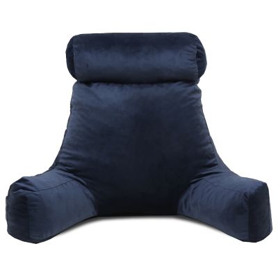 Coussin de lecture velours BANANAIR 65 x 80 cm bleu nuit