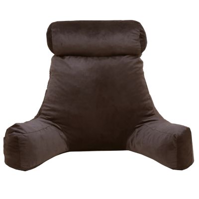 Coussin de lecture velours BANANAIR 65 x 80 cm chocolat