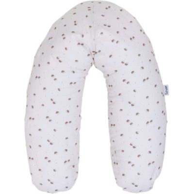 Coussin de maternite TINEO U shaped Jersey coton Ecru Herissons