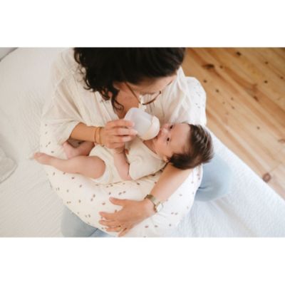 Coussin de maternite TINEO U shaped Jersey coton Ecru Herissons