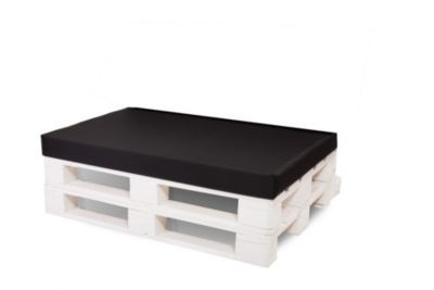 Coussin de palette  120x50x10cm assise, coussin de palette Noir, coussin de mobilier de jardin, coussin de jardin