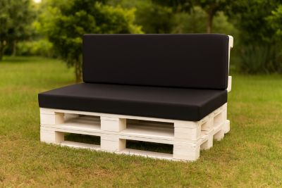 Coussin de palette  120x50x10cm assise, coussin de palette Noir, coussin de mobilier de jardin, coussin de jardin