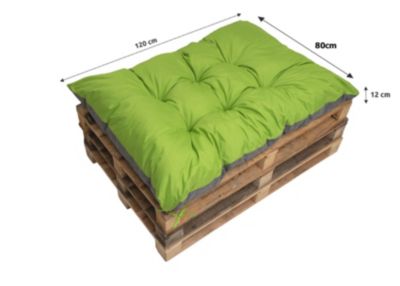 Coussin de palette 120x80cm, coussins de banc Citron vert, coussin extérieur/intérieur coussins de sol confortables