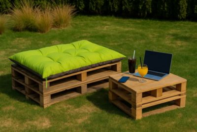 Coussin de palette 120x80cm, coussins de banc Citron vert, coussin extérieur/intérieur coussins de sol confortables