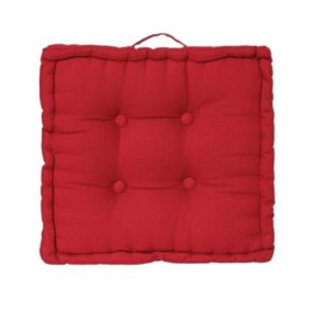 Coussin de sol 40 x 40 cm Horizon uni rouge