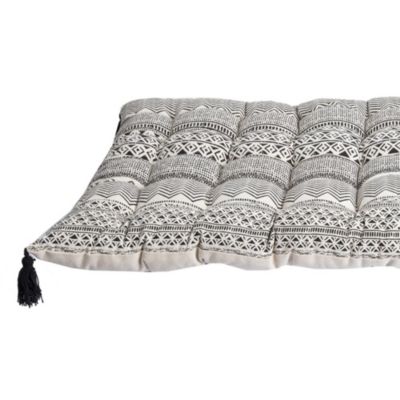 Coussin de sol Ambroise pompons Africa L.120 x l.60cm Deco&co
