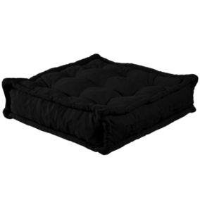 Coussin de sol assise BANANAIR 95 x 95 cm noir