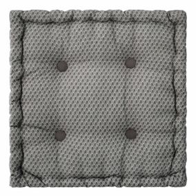 Coussin de sol au  style géométrique (40x40 cm - Gris clair)