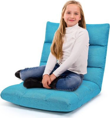Coussin de Sol avec Dossier Inclinaison Reglable sur 14 Niveaux Paresseux Fauteuil 105 x 56 x 15CM