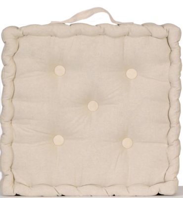 Coussin de sol beige galet L.50 x l.50 x ep.10 cm