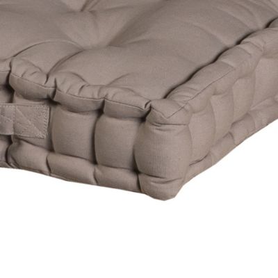 Coussin de sol Chanvre beige L.45 x l.45 x ep.10cm