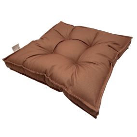 Coussin de sol déperlant terracotta L.60 x l.60 x ep.10cm Ornami