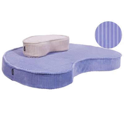 Coussin de sol  en tissu violet NILI
