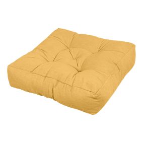 Coussin de sol Hiva jaune ocre L.50 x l.50 x ep.10cm GoodHome