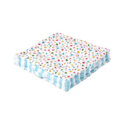 Coussin de sol multicolore - étoiles - 40 x 40 cm - HOMESCAPES