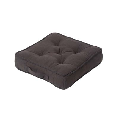 Coussin de sol noir - rajput tissé main - HOMESCAPES