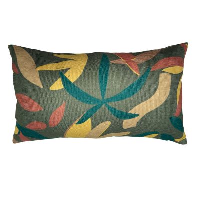 Coussin de sol Ornami L.50 x l.30 x ep.4 cm vert feuilles