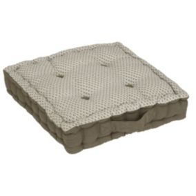 Coussin de sol "Otto" - coton - vert kaki - 40x40 cm - Atmosphera