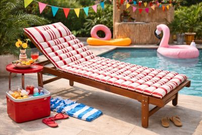 Coussin de sol ou Bain de soleil Rayure