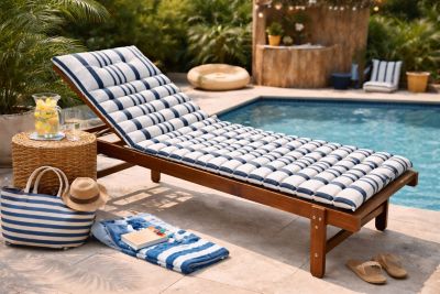 Coussin de sol ou Bain de soleil Rayure