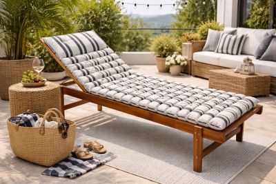 Coussin de sol ou Bain de soleil Rayure