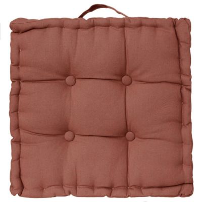 Coussin de sol rose terracotta 40x40cm - Atmosphera Créateur d'intérieur