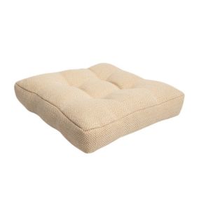 GoodHome Hiva Beige Plain Seat pad (L)45cm x (W)45cm