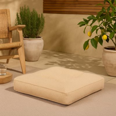 Coussin de sol Storm naturel L.50 x l.50 cm