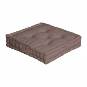 Coussin de sol uni taupe - 50x50cm - Taupe