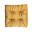 Coussin de sol Vally L.50 x l.50 x ep. 8 cm velours jaune