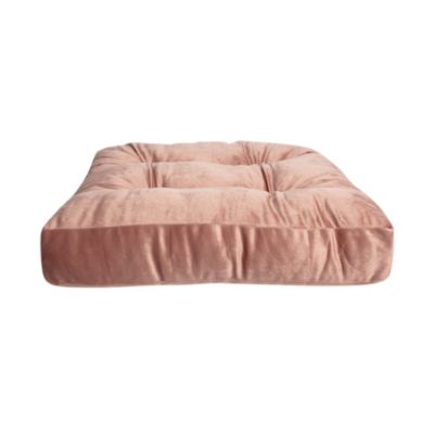 Coussin de sol Vally L.50 x l.50 x ep. 8 cm velours rose