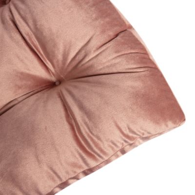 Coussin de sol Vally L.50 x l.50 x ep. 8 cm velours rose