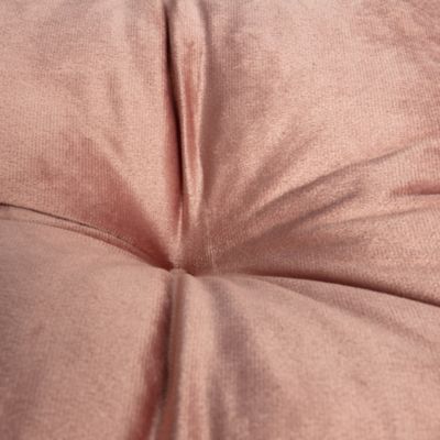 Coussin de sol Vally L.50 x l.50 x ep. 8 cm velours rose