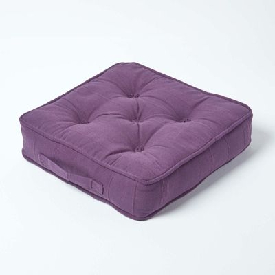 Coussin de sol violet - rajput tissé main - HOMESCAPES