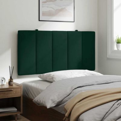 Coussin de tête de lit Hanko vert foncé 100 cm velours vidaXL