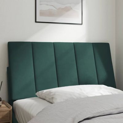 Coussin de tête de lit Hanko vert foncé 100 cm velours vidaXL