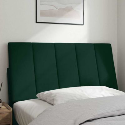 Coussin de tête de lit Hanko vert foncé 100 cm velours vidaXL