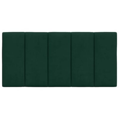 Coussin de tête de lit Hanko vert foncé 100 cm velours vidaXL