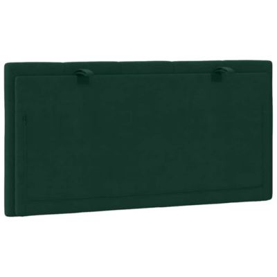 Coussin de tête de lit Hanko vert foncé 100 cm velours vidaXL
