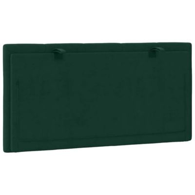 Coussin de tête de lit Hanko vert foncé 100 cm velours vidaXL