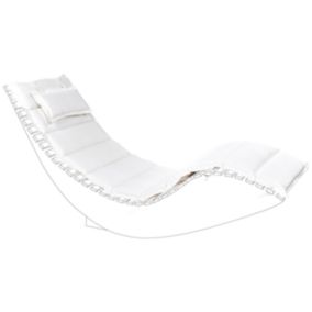 Coussin de transat blanc 180 x 60 cm BRESCIA